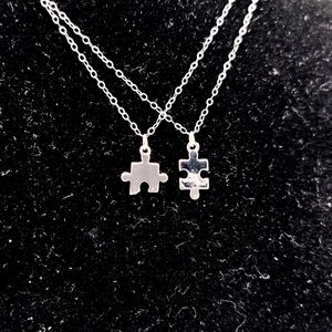 Micro Puzzle Pendants on Sterling Chains